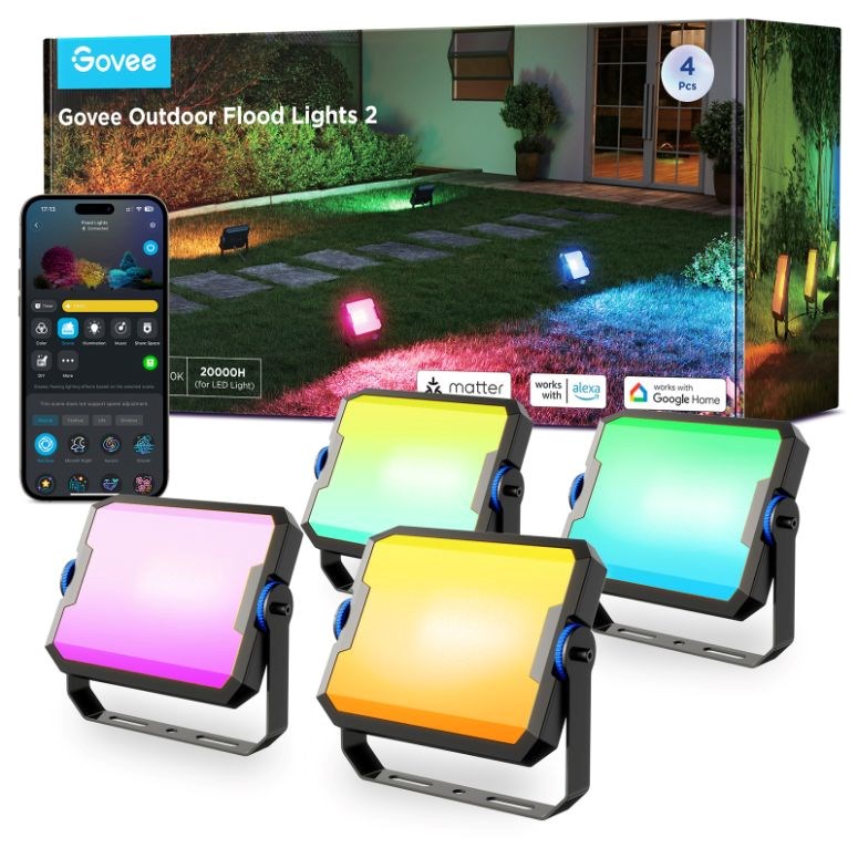 Govee Flood Lights 2 venkovní SMART LED světla 4ks0 