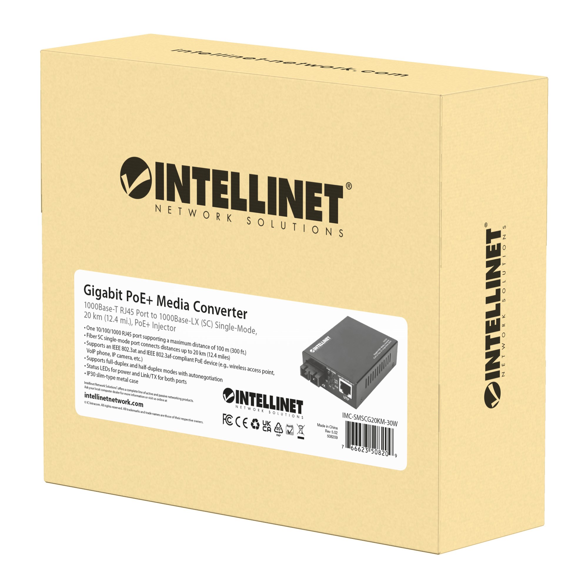 Intellinet Gigabit Ethernet RJ45 na SFP konvertor,  10/ 100/ 1000Base-TX na SFP slot0 