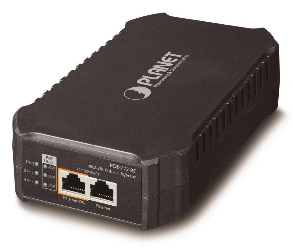Planet POE-175-95 PoE injektor,  802.3af/ at/ bt,  do 95W,  PoH,  1000Base-T0 