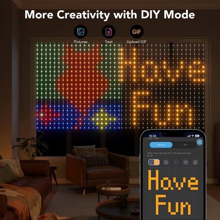 Govee Netflix RGBIC Curtain Light 400 LED - 1, 5 x 1, 5m9 