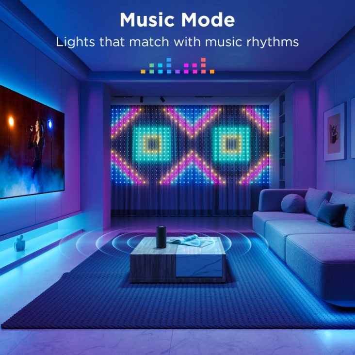 Govee Netflix RGBIC Curtain Light 400 LED - 1, 5 x 1, 5m1 