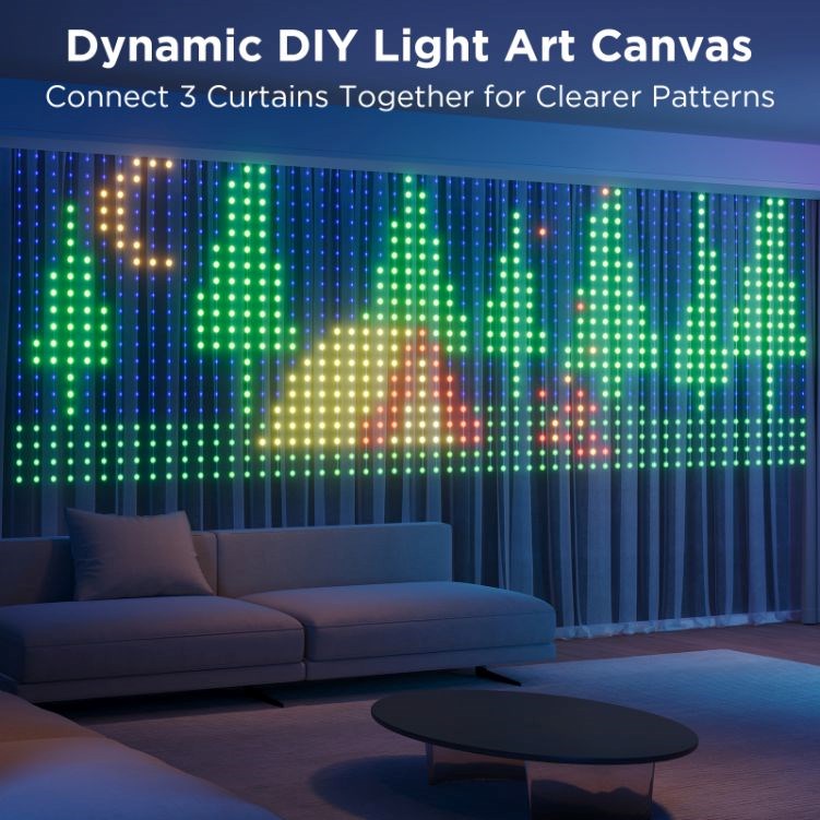 Govee Netflix RGBIC Curtain Light 400 LED - 1, 5 x 1, 5m5 