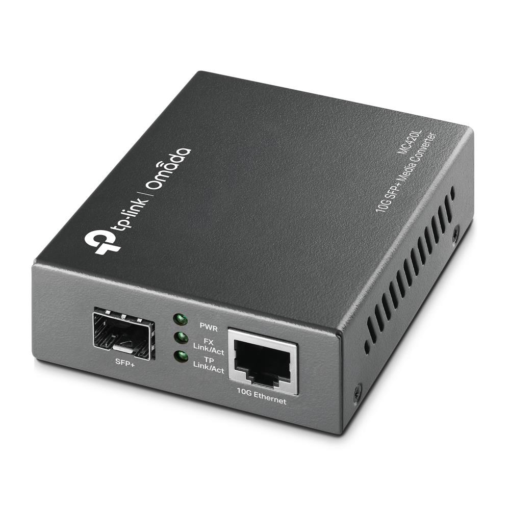 TP-Link OMADA MC420L media konvertor (1x10GbE,  1xSFP+,  MM/ SM,  550nm/ 1310nm,  550m/ 20km)0 