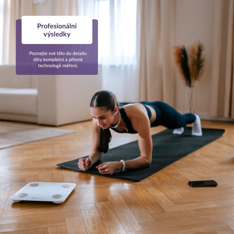 TrueLife FitScale W1 BT White - bioelektrická impedanční bluetooth váha5 