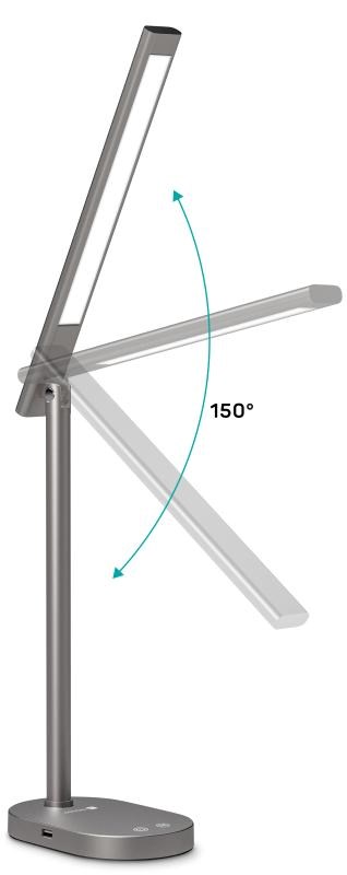 CONNECT IT Stolní LED lampa Shine,  USB-A,  šedá2 