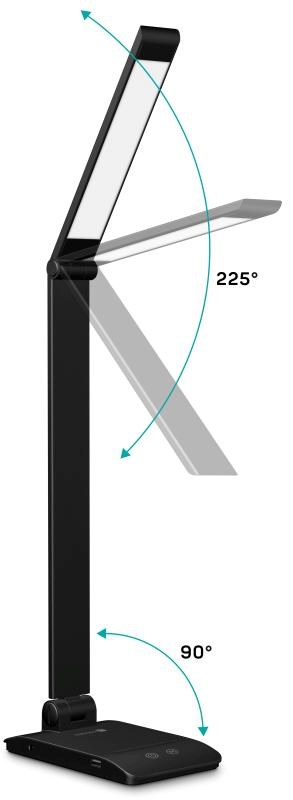 CONNECT IT Stolní LED lampa Bright,  USB-A,  černá2 