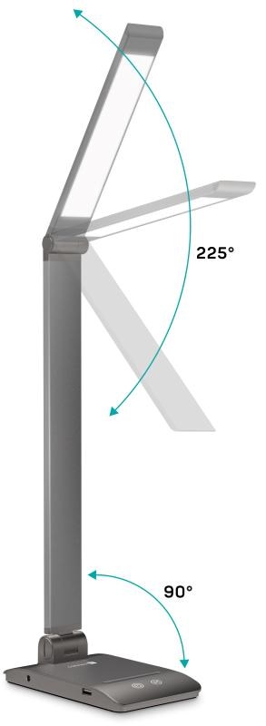 CONNECT IT Stolní LED lampa Bright,  USB-A,  šedá2 