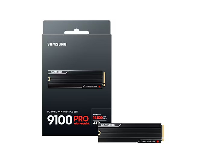 Samsung SSD 9100 PRO with Heatsink PCIe 5.0 NVMe M.2 SSD – 4 TB2 