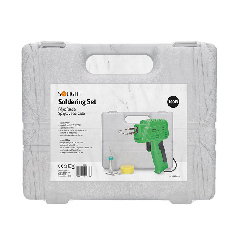 Solight pistole pájecí 100W sada3 