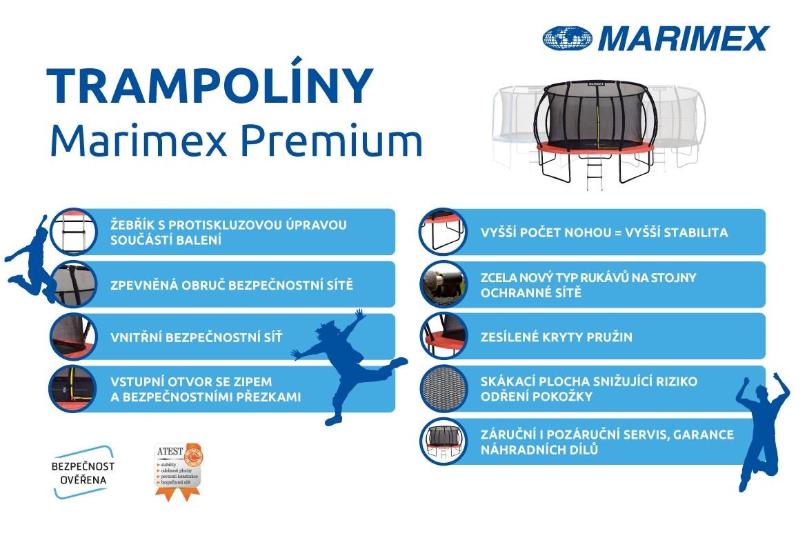 Marimex Premium trampolína 457 cm + vnitřní ochranná síť + schůdky ZDARMA3 