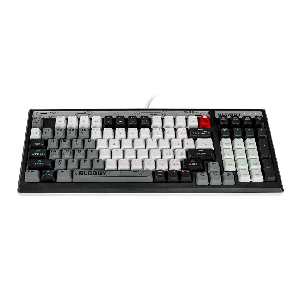 A4tech Bloody B950 podsvícená mechanická herní klávesnice RGB,  Brown Switch,  USB,  CZ,   šedá2 
