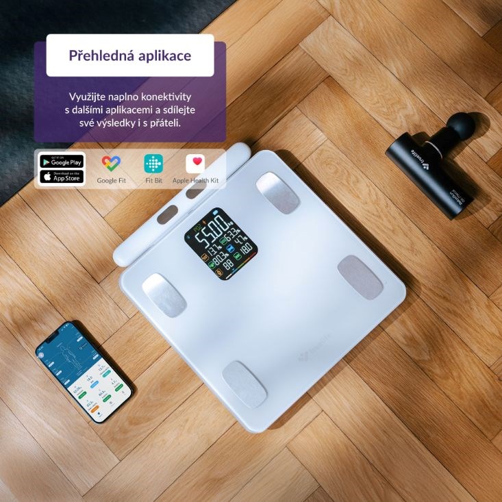 TrueLife FitScale W8 BT White - osobní diagnostická bluetooth váha3 