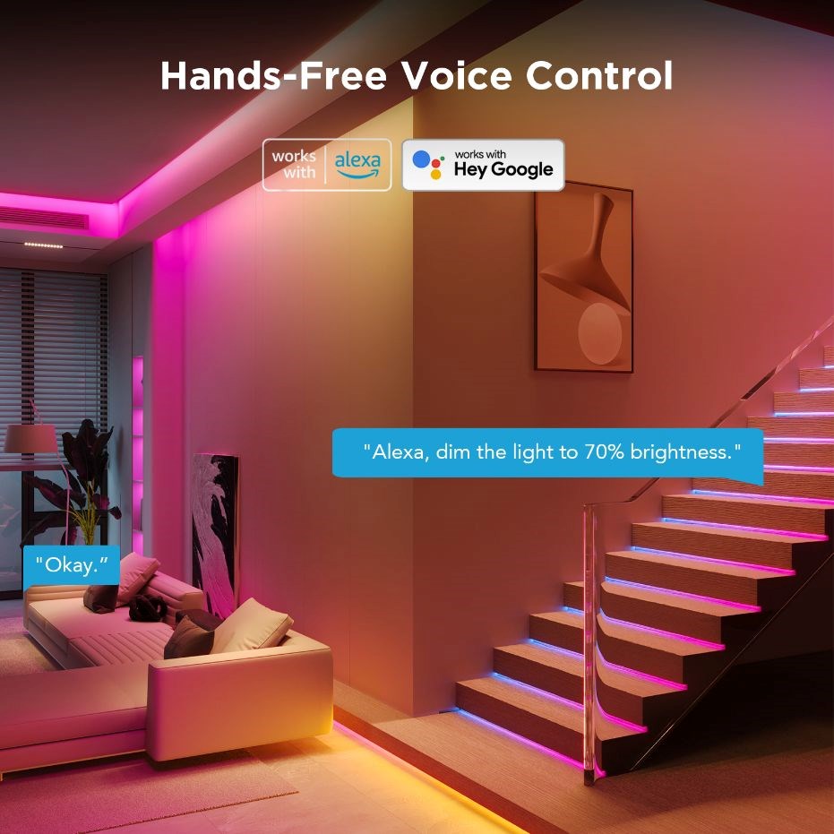 Govee WiFi RGBICW Smart PRO LED pásek 3m Matter - extra odolný3 