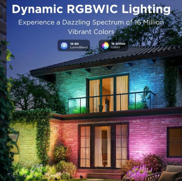 Govee RGBWW Smart zahradní reflektory 750lm 2ks Matter2 