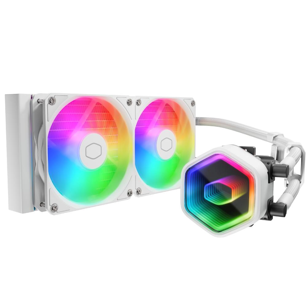 Cooler Master vodní chladič MasterLiquid 240 Core II,  2x240mm,  LGA1851,  AM5,  bílá0 
