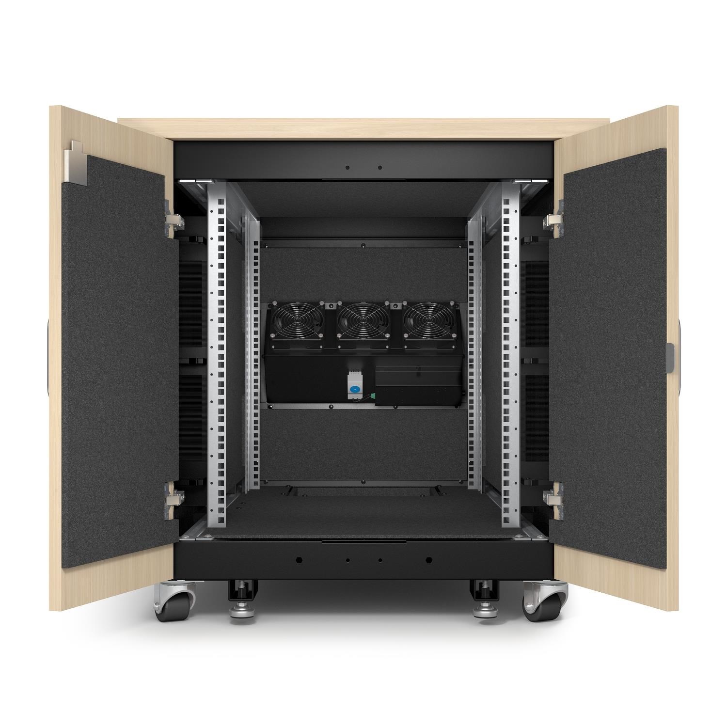 APC NetShelter Soundproof,  12U,  Server Rack Enclosure,  Maple4 