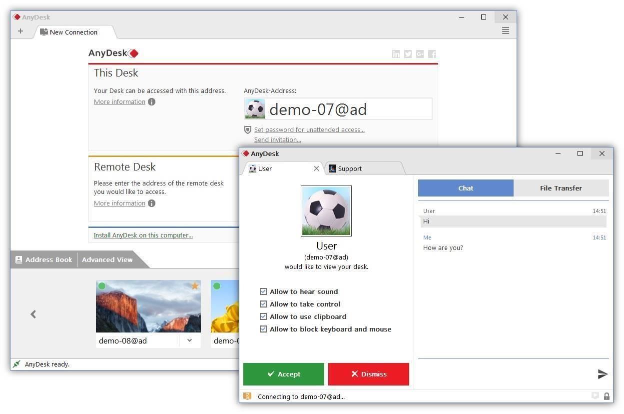 AnyDesk Standard addon Namespace,  1 rok obnova licence2 