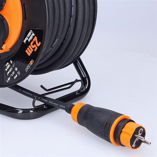 Solight 4z prodlužovací přívod - na bubnu,  25m guma H07RN-F,  3x 2, 5mm2,  IP443 