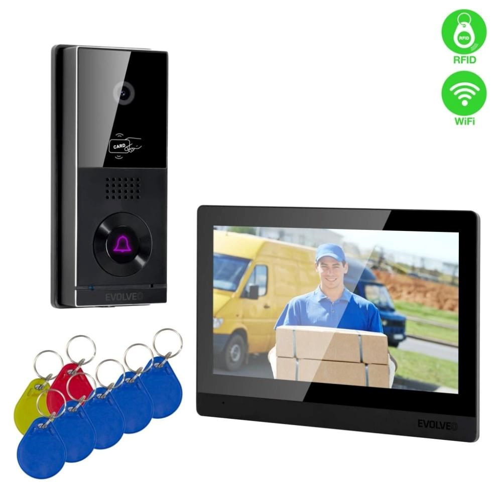 EVOLVEO DoorPhone AHD10, Sada domáceho WiFi videotelefónu s ovládaním dverí a RFID, čierny 10