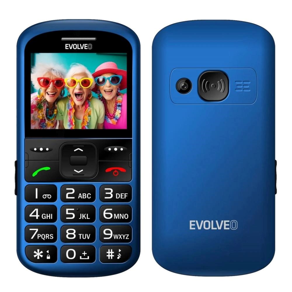 EVOLVEO EasyPhone XS, mobilný telefón pre seniorov, modrý
