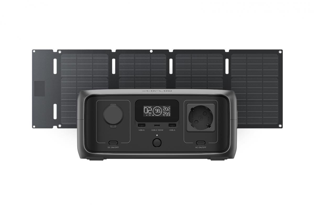 EcoFlow River 3 UPS + EcoFlow 45W solární panel (Typ-C) (Hard Bundle)1 