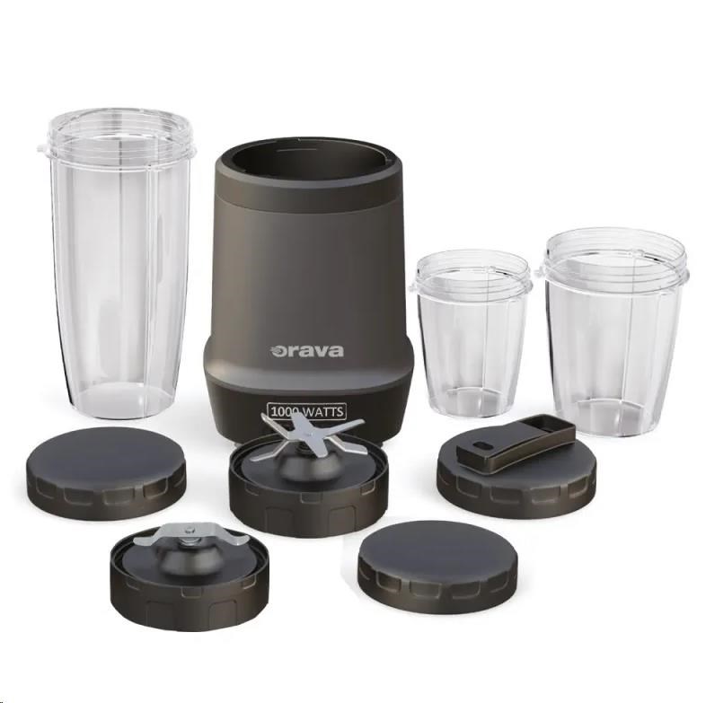 Orava smoothie mixér s 3 nádobami,  1000 W,  2 druhy nerezových nožů2 