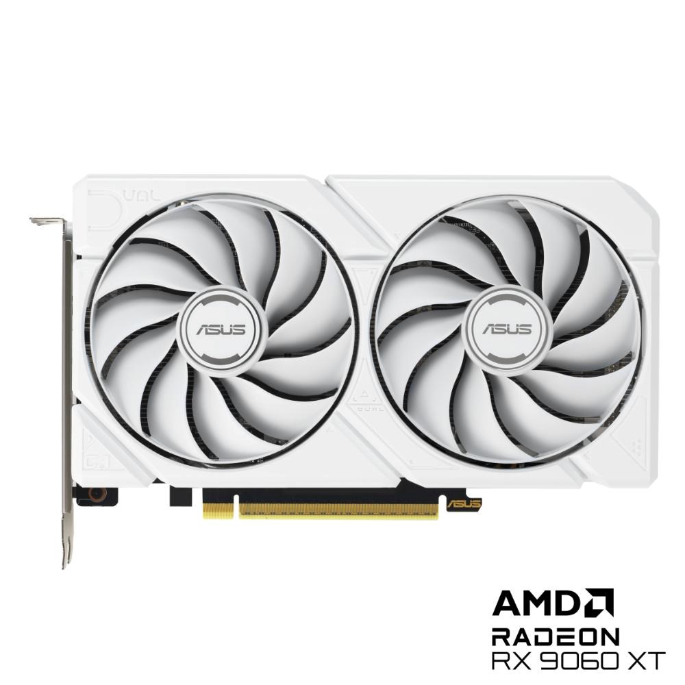 ASUS VGA AMD Radeon RX 9060 XT DUAL 16GB WHITE,  RX 9060 XT,  16GB GDDR6,  2xDP,  1xHDMI1 