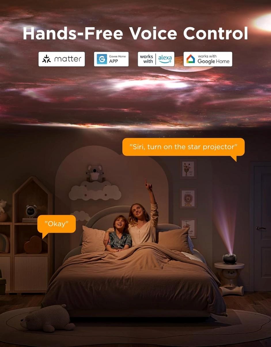 Govee Galaxy Light Projector 2 Pro Matter s reproduktorem7 