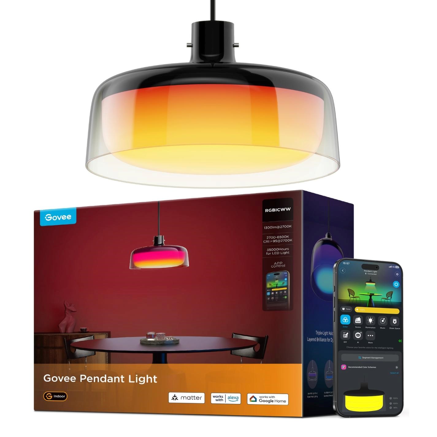 Govee Pendant Light RGBICWW závěsná lampa Matter7 