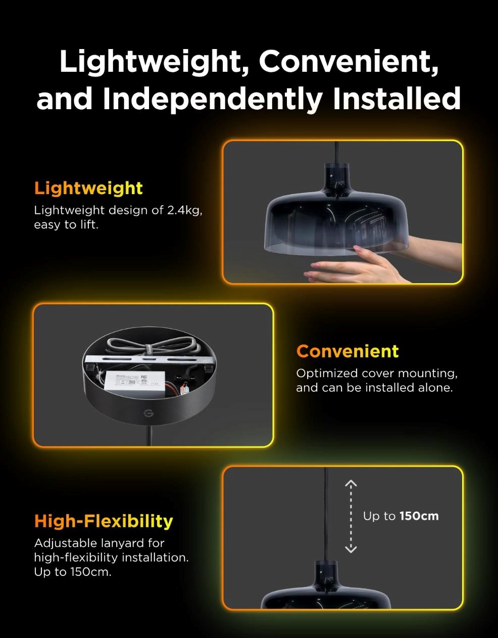 Govee Pendant Light RGBICWW závěsná lampa Matter4 