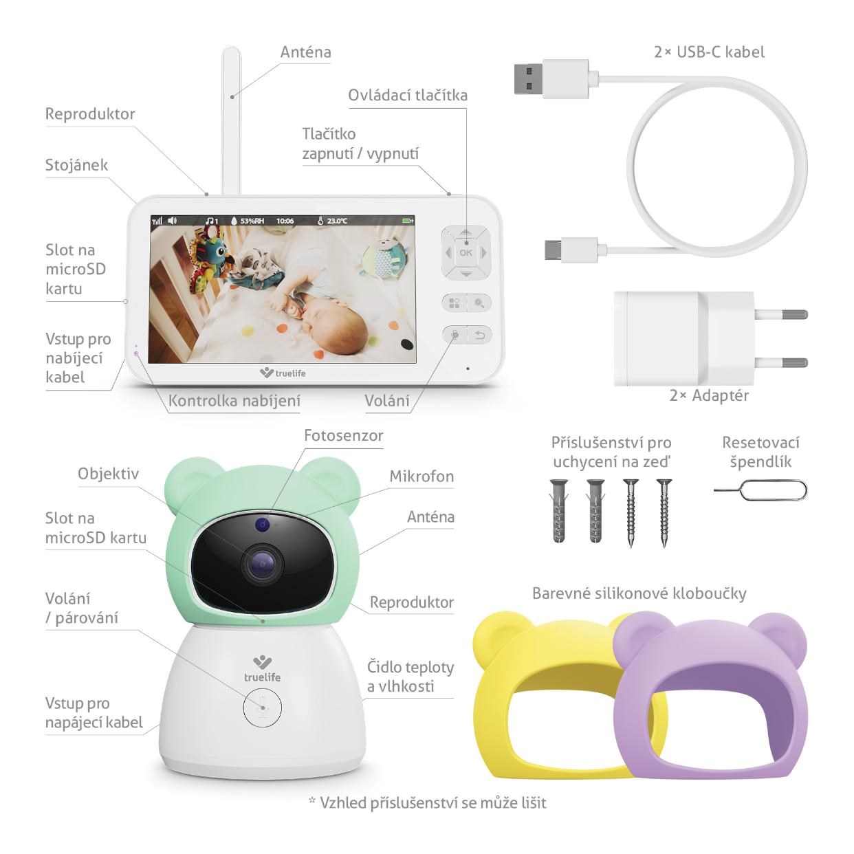 TrueLife NannyCam R6 Dual Smart - digitální video chůvička10 