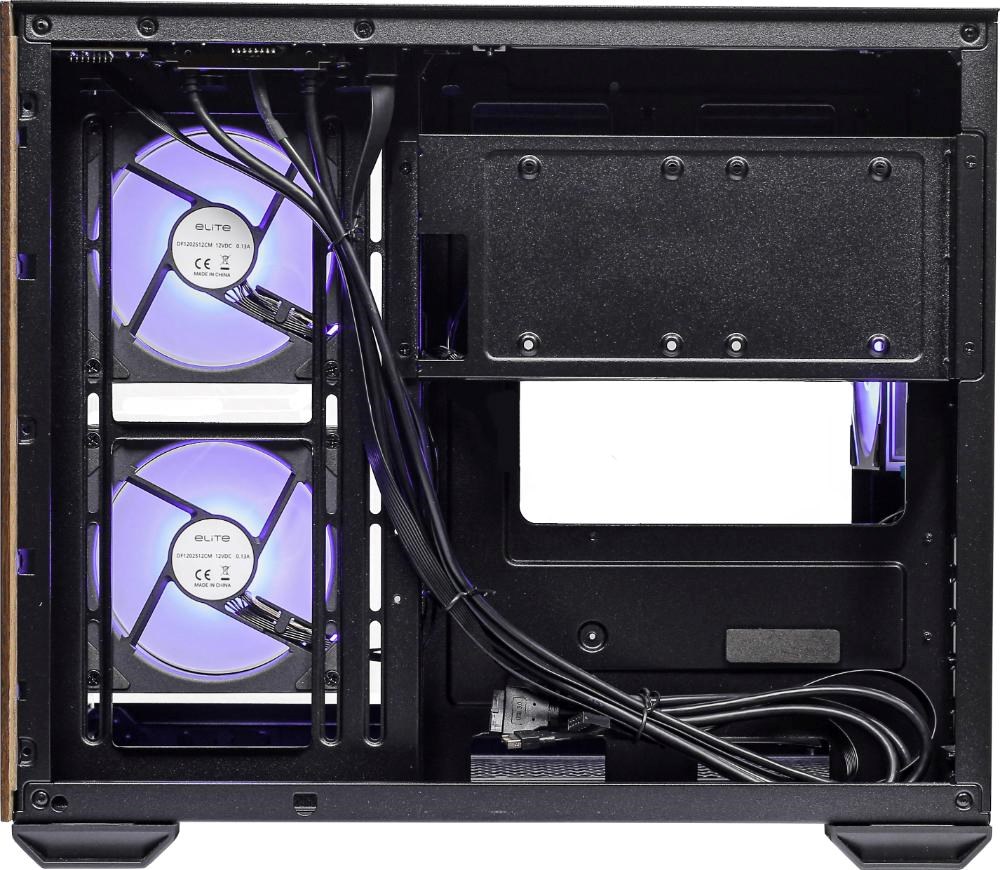 Cooler Master case Elite 481 Wood,  mATX,  Průhledná bočnice,  3x 120mm ARGB Fan,  Černá8 