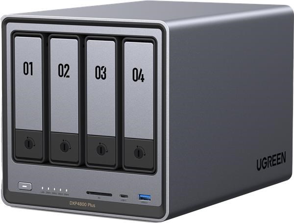 UGREEN NASync DXP4800 Plus (6C/ Gold8505/ 4, 4GHz/ 8GBRAM/ 4xSATA/ 2xM.2/ 1x2, 5GbE/ 1x10GbE/ 2xUSB2.0/ 2xUSB3.2/ 1xUSB-C/ HDMI/ SD)0 