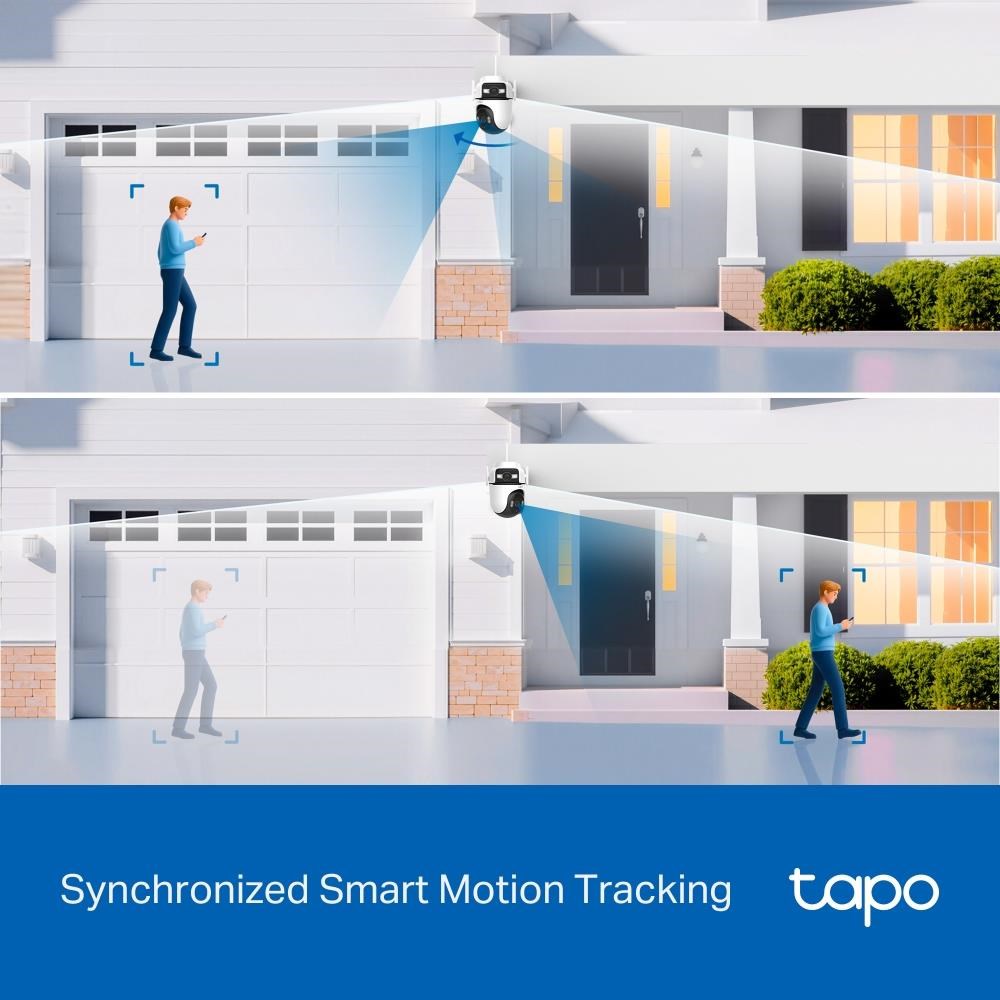 TP-Link Tapo C545D venkovní/ outdoor otočná kamera (2x 3MP,  2K 1296p,  IR 30m,  WiFi,  1x100Mb/ s,  micro SD card)3 
