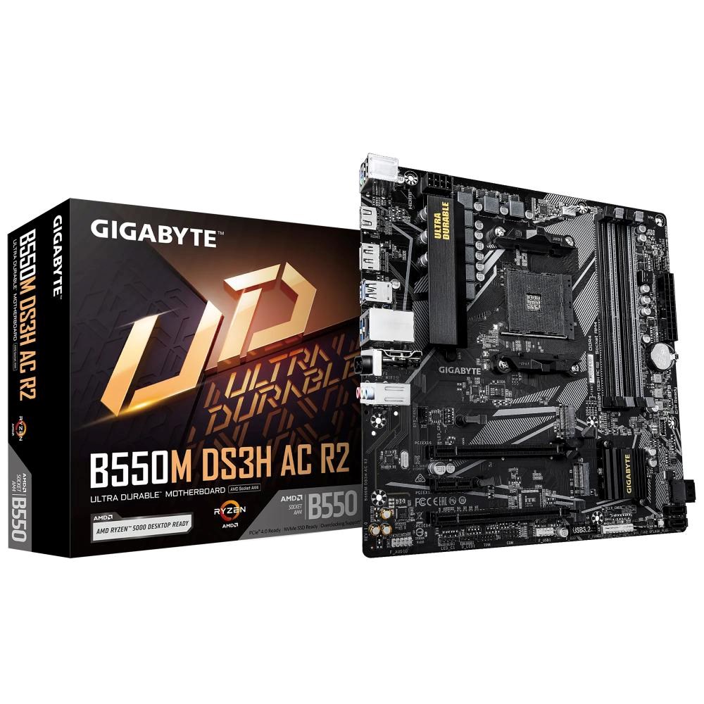 GIGABYTE MB Sc AM4 B550M DS3H AC R2,  AMD B550,  4xDDR5,  DP,  HDMI,  mATX0 