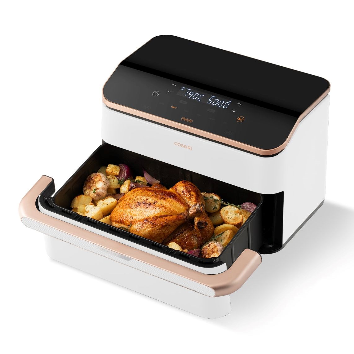 BAZAR - Cosori TF101S Dual blaze TwinFry 10l hozkovzdušná fritéza - bílá - Poškozený obal (Komplet)1 