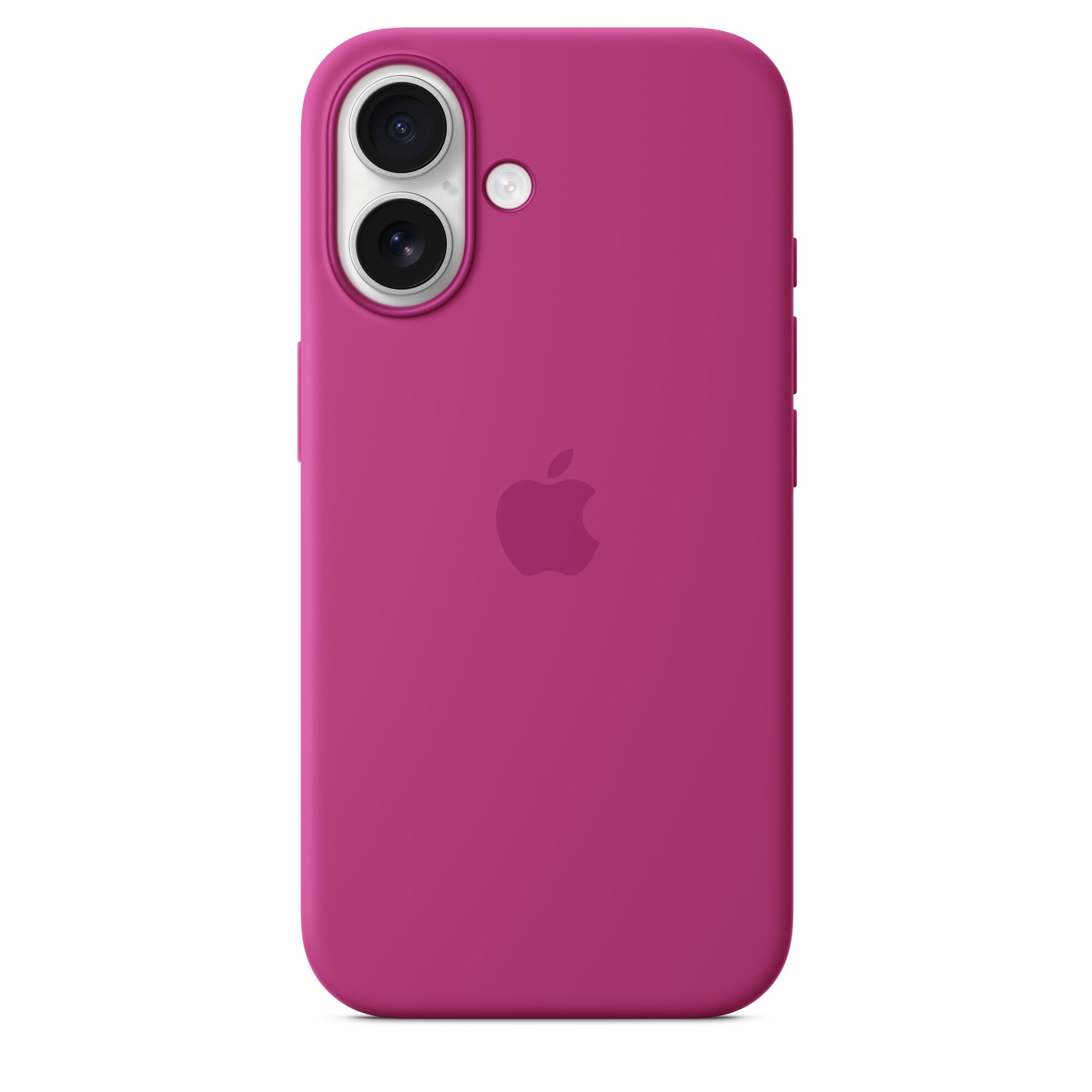 iPhone 16 Silicone Case with MS - Fuchsia