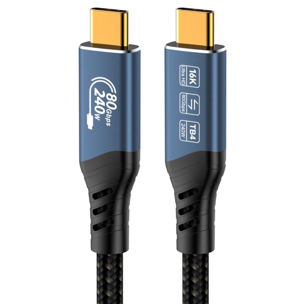 PremiumCord USB4™ Version2.0 80Gbps 16K@60Hz 240W Thunderbolt 3 a 4 kábel 1, 5m