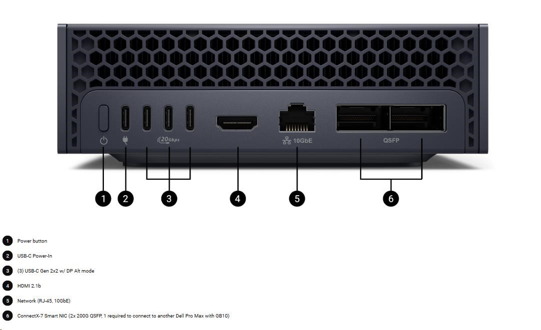 DELL PC Pro Max with GB10 FCM1253/ TPM/ NVIDIA GB10 Grace/ 128GB/ 4TSSD/ NVIDIA GB10 Blackw/ 280W Type-C/ NVIDIA DGX OS7/ 1Y NBD2 