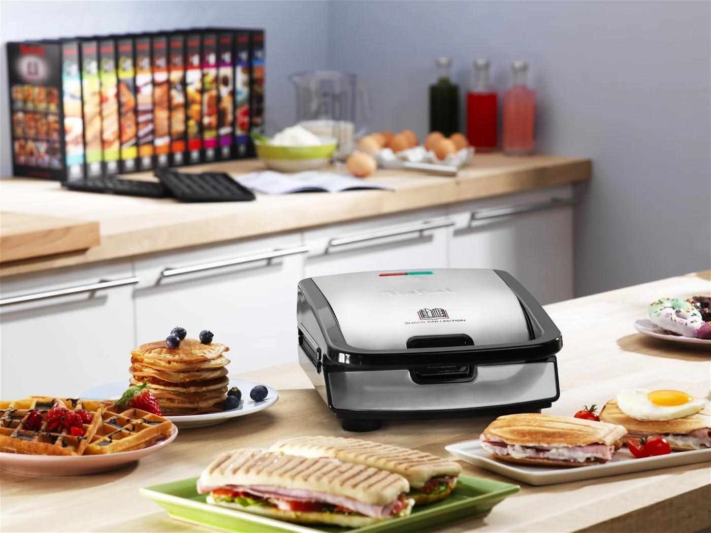 TEFAL SW854D16 Snack Collection 4v1 toustovač,  700 W,  vyměnitelné plotny,  indikátor připravenosti5 