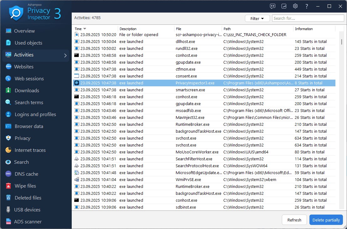 Ashampoo Privacy Inspector 34 