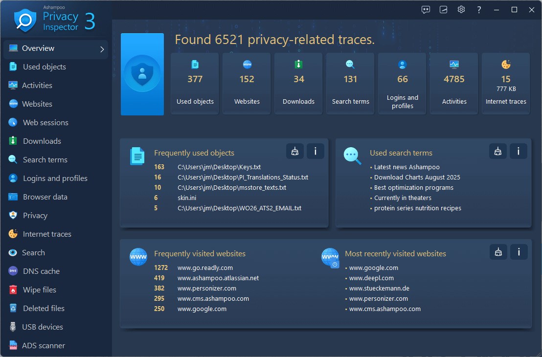 Ashampoo Privacy Inspector 36 