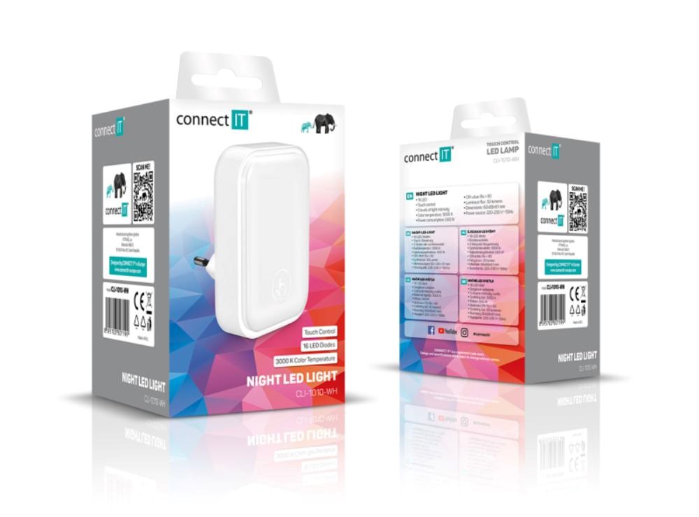 CONNECT IT Noční LED světlo Sparkle 1,  teplé světlo,  bílá6 