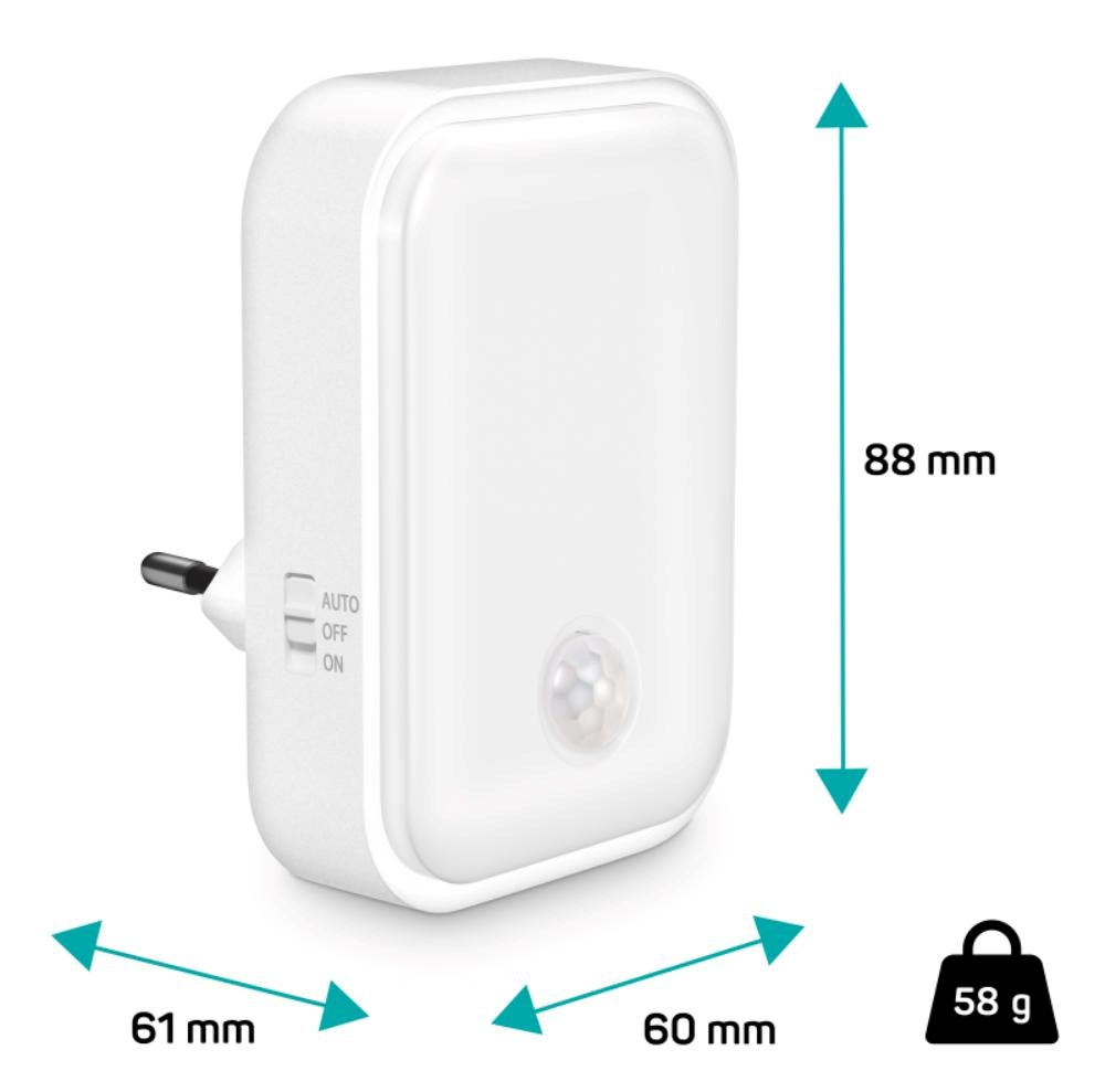 CONNECT IT Noční LED světlo Sparkle 1 Sensor,  teplé světlo,  bílá5 