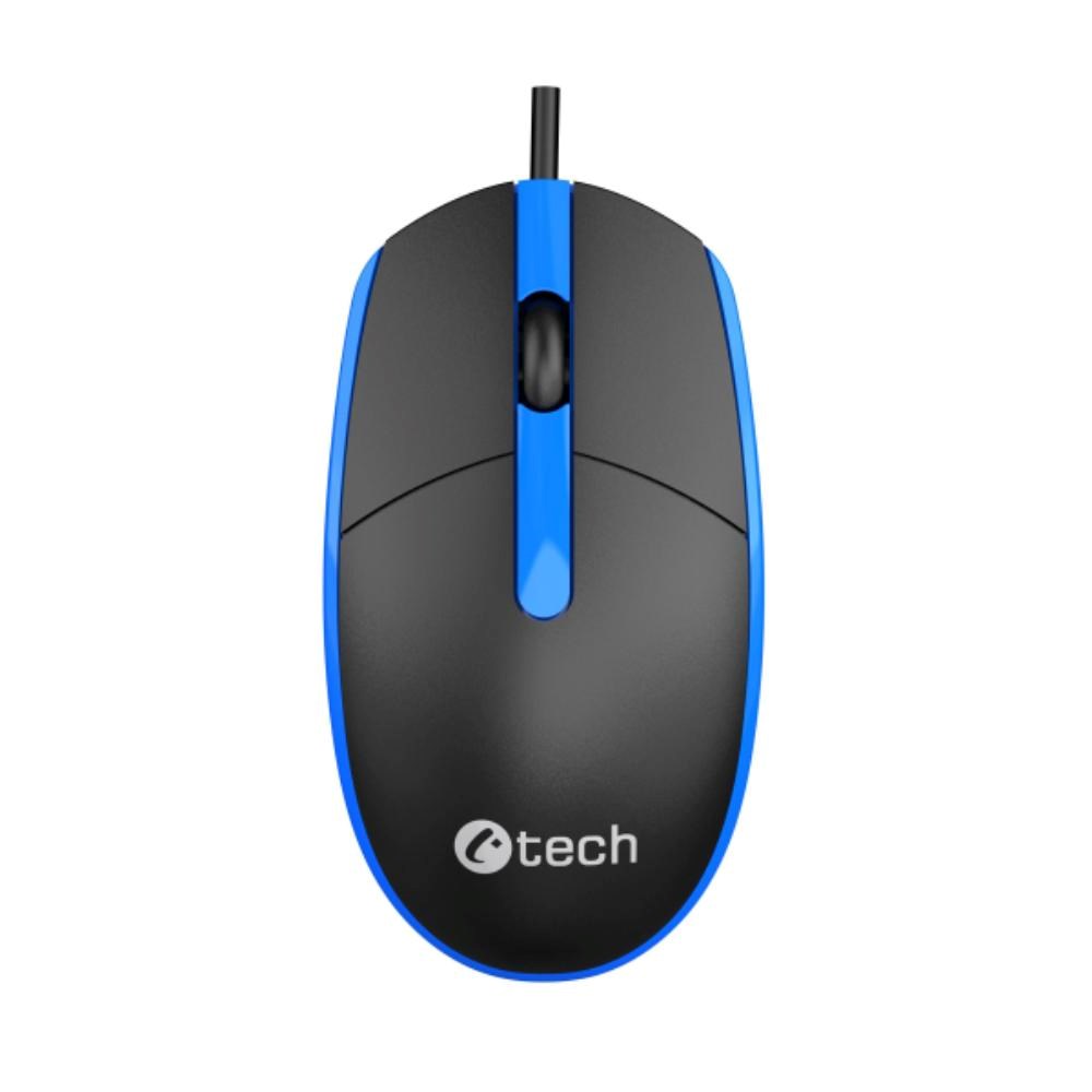 Myš C-TECH WM-10, čiernomodrá, USB
