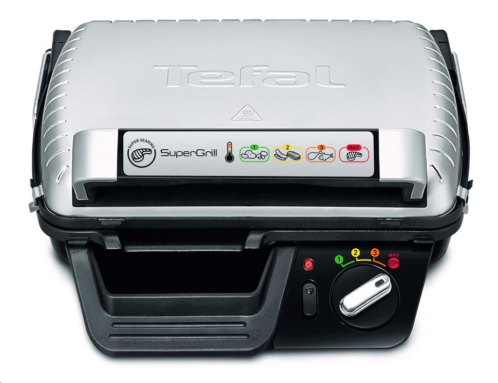 Tefal Supergrill Standard GC450B32 elektrický gril,  2000 W,  kontaktní,  digitální časovač,  odnímatelný tác na šťávu1 