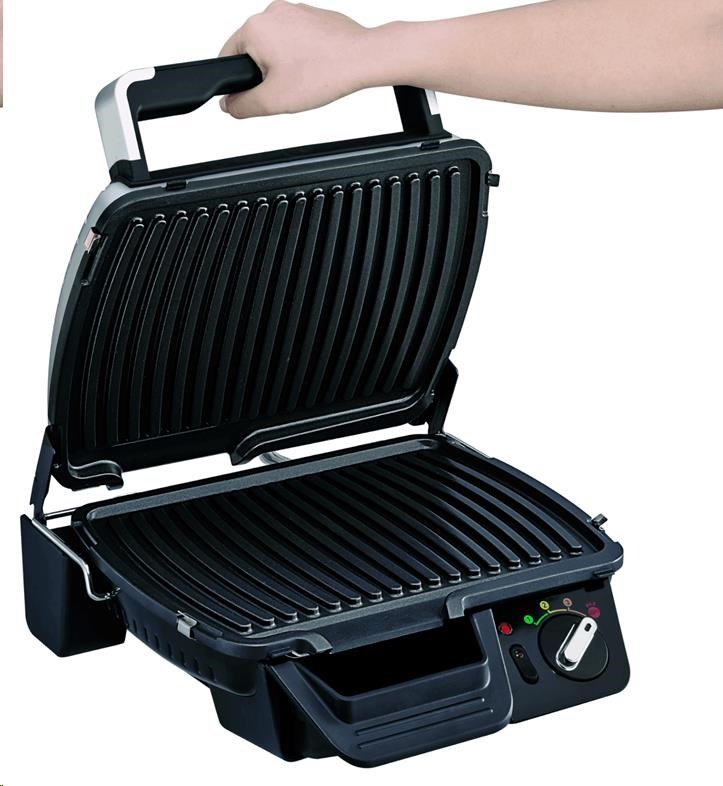 Tefal Supergrill Standard GC450B32 elektrický gril,  2000 W,  kontaktní,  digitální časovač,  odnímatelný tác na šťávu4 