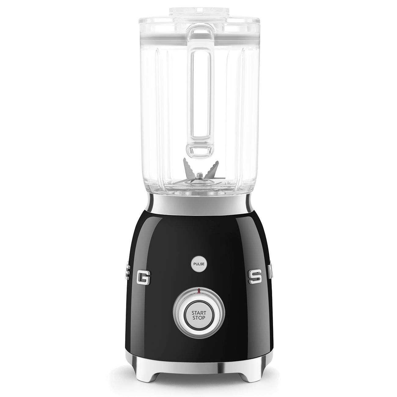 Smeg BLF03BLEU mixér,  800 W,  4 programy,  funkce pulse,  18000 RPM,  nerezové ostří,  Ice crush,  50"s Style,  černý1 