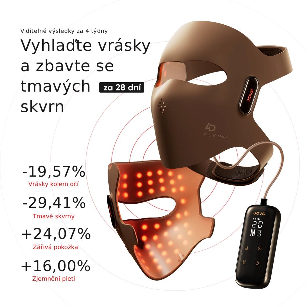 BAZAR - JOVS 4D v2 laserová světelná terapeutická maska - Poškozený obal (Komplet)2 