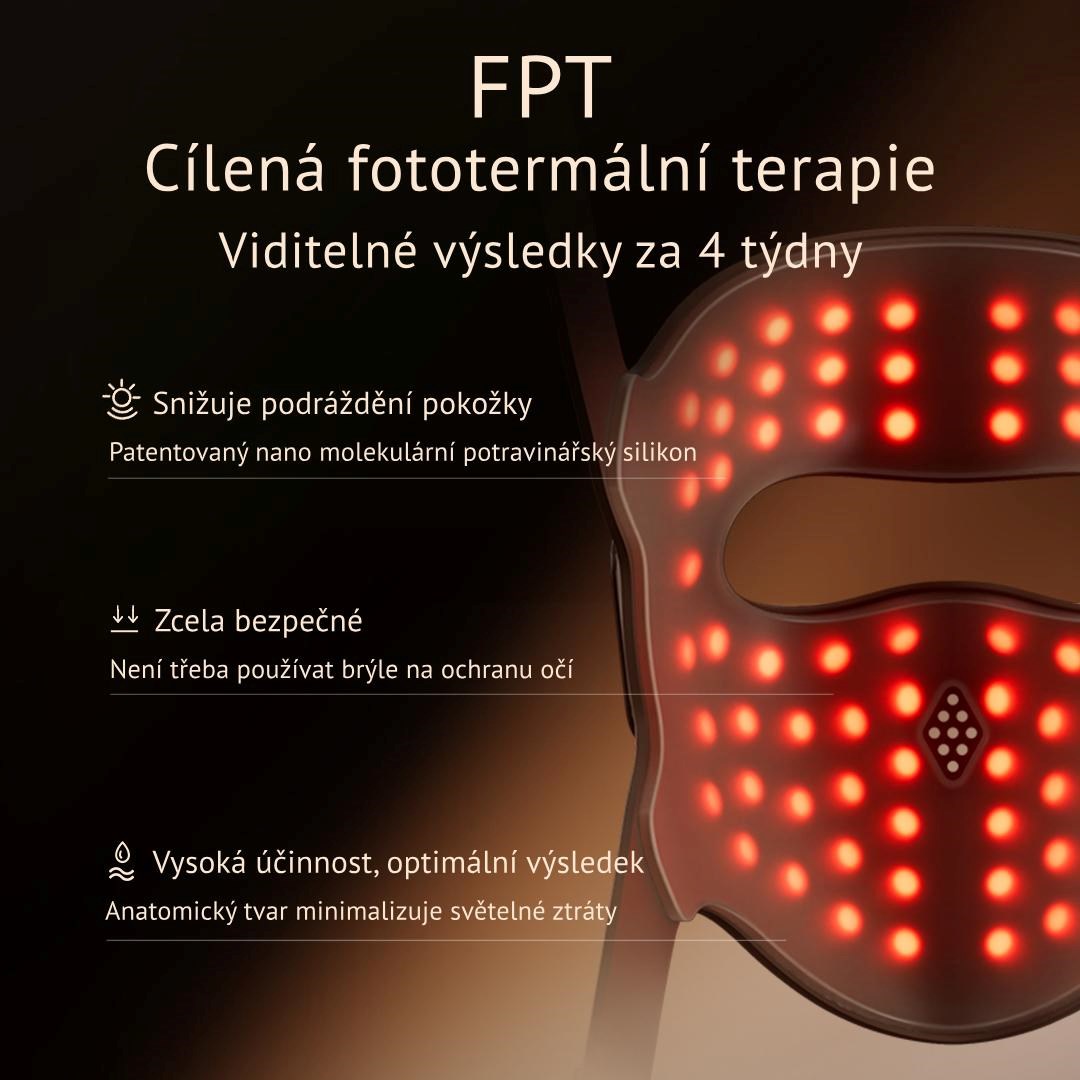 BAZAR - JOVS 4D v2 laserová světelná terapeutická maska - Poškozený obal (Komplet)5 